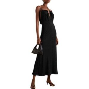 NWOT TOTEME Black Gathered Halterneck Maxi Dress Size